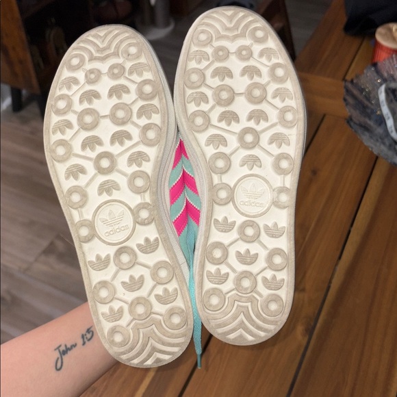 Adidas Women's GAZELLE BOLD 'FLASH AQUA LUCID PINK' - Picture 13 of 17